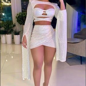 “That Glimmer Glow Sequin Skirt Set”